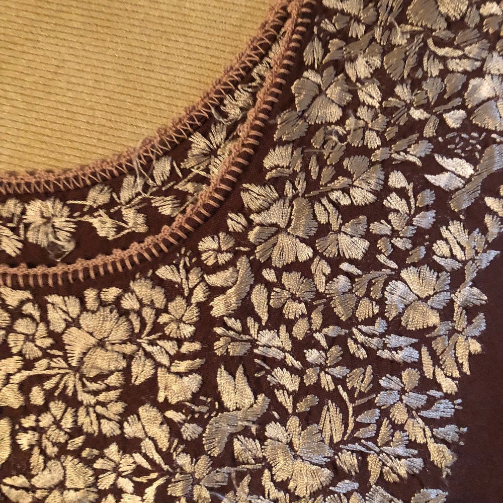 Hand made embroidered top